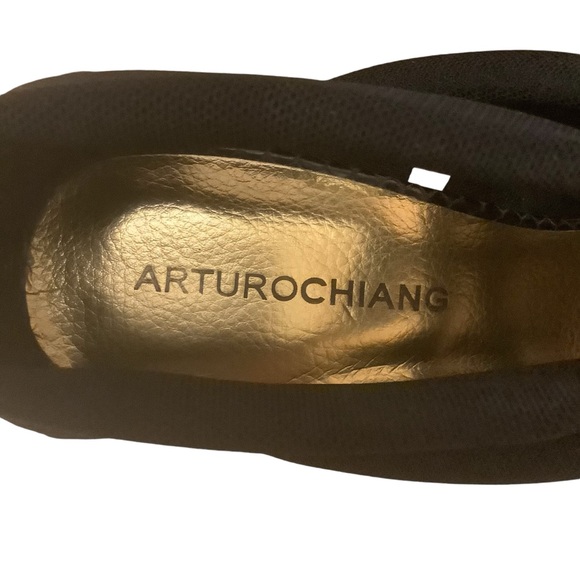 ARTURO CHIANG BLACK STRAPPY OPEN TOE HIGH HEELS/ Size 7 - Picture 10 of 12